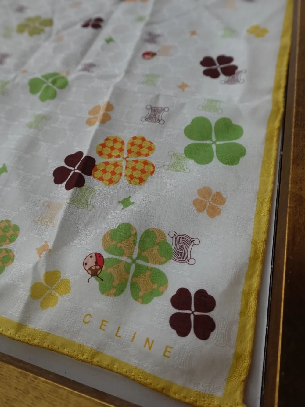 Vintage Celine Cotton texture Handkerchief